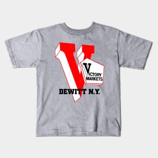 Victory Market Former Dewitt NY Grocery Store Logo Kids T-Shirt
